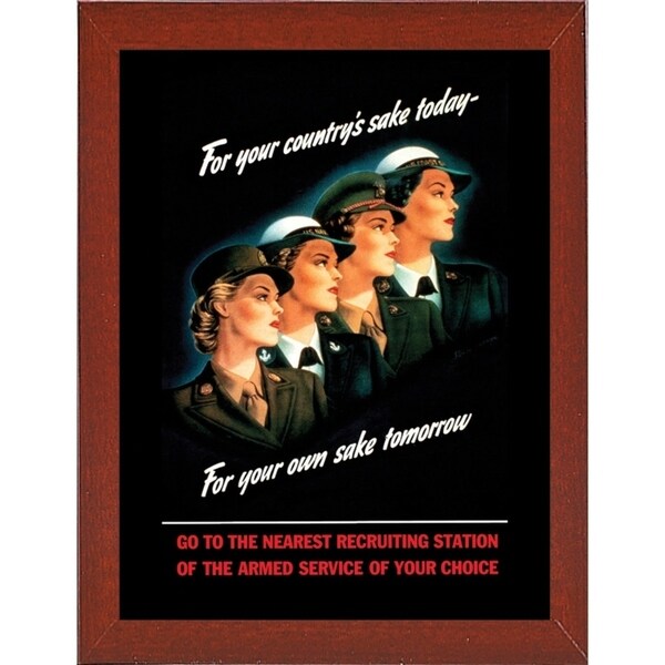 Mural Female Marines-VINAPP116560 Print 26.25"x19.75" by Vintage Apple Collection