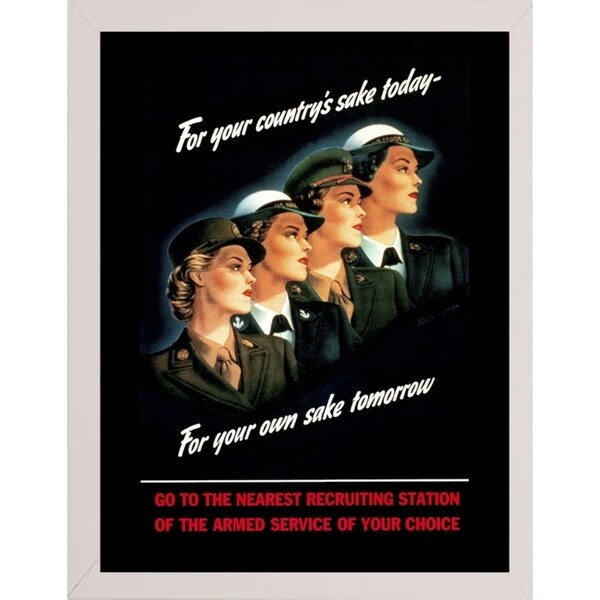 Mural Female Marines-VINAPP116560 Print 26.25"x19.75" by Vintage Apple Collection