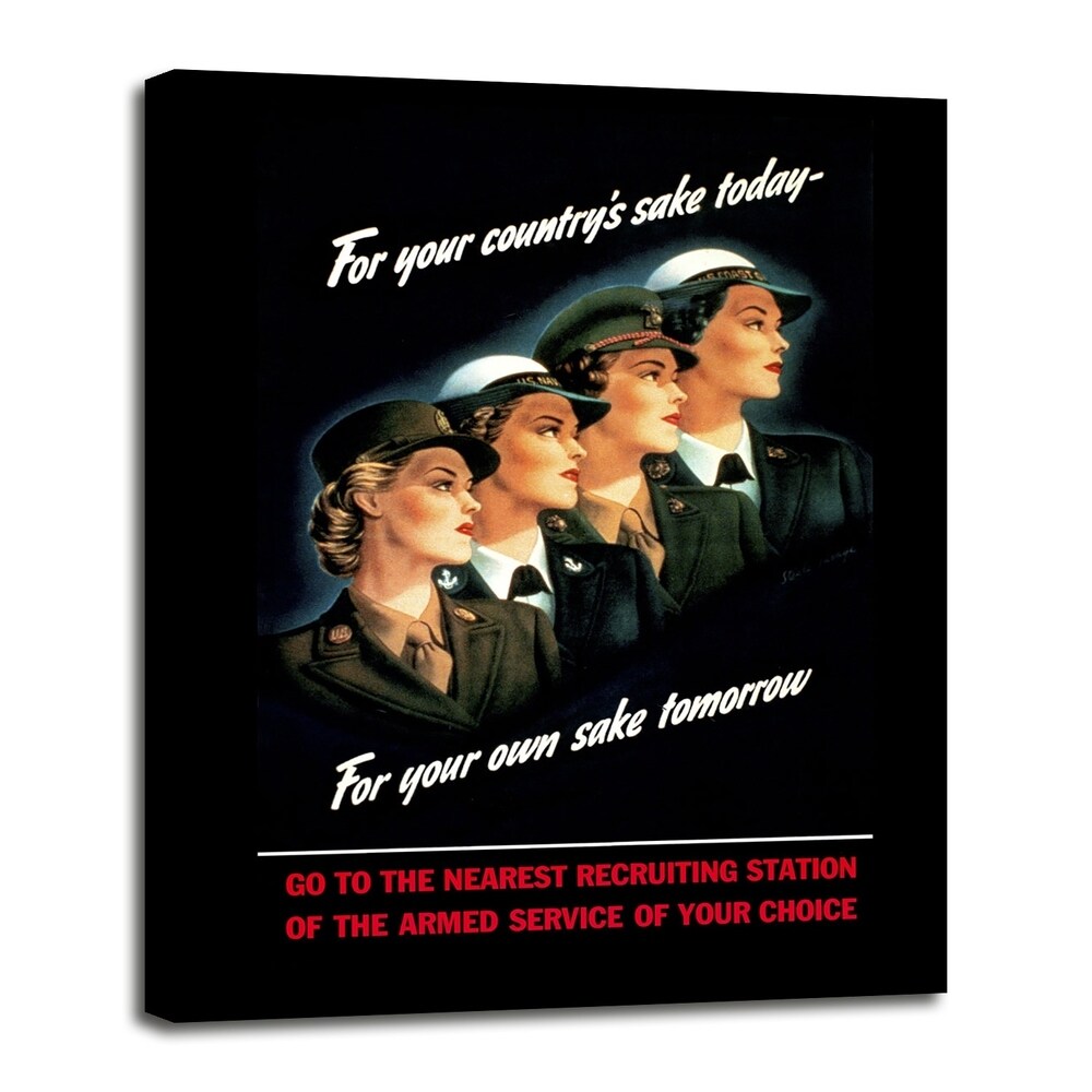 Mural Female Marines-VINAPP116560 Print 26.25"x19.75" by Vintage Apple Collection