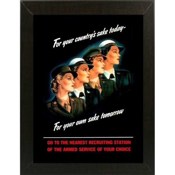 Mural Female Marines-VINAPP116560 Print 26.25"x19.75" by Vintage Apple Collection