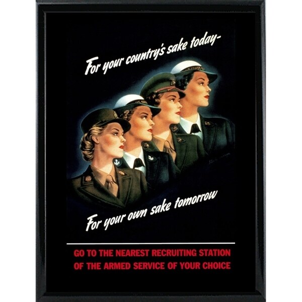 Mural Female Marines-VINAPP116560 Print 26.25"x19.75" by Vintage Apple Collection