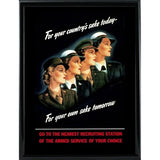Mural Female Marines-VINAPP116560 Print 26.25"x19.75" by Vintage Apple Collection