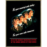 Mural Female Marines-VINAPP116560 Print 26.25"x19.75" by Vintage Apple Collection
