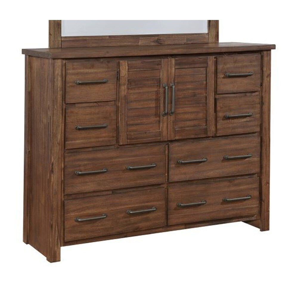 Murdock Vintage Bourbon 2-piece Panel Bedroom Set with Dresser