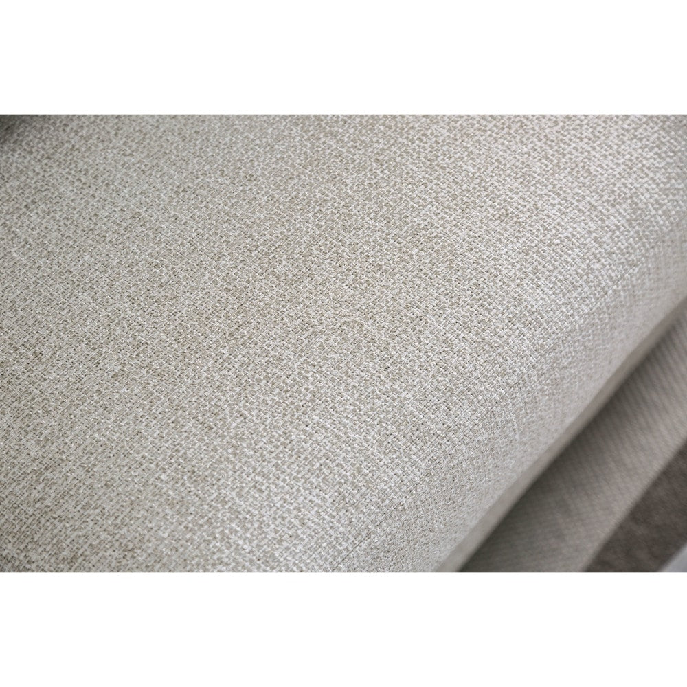 Zito Transitional Grey Linen Fabric Padded Sofa by Furniture of America