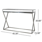 Murley Modern Glam Console Table with Mirror Tabletop by Christopher Knight Home