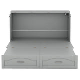 Murphy Bed Wall Bed with drawer and a set of Sockets & USB Ports, Pulley Structure Design