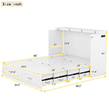 Murphy Bed Wall Bed with drawer and a set of Sockets & USB Ports, Pulley Structure Design