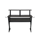 Music Desk Workstation with Pullout Keyboard Tray, Cable Management