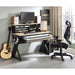 Music Desk Workstation with Pullout Keyboard Tray, Cable Management
