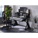Music Desk Workstation with Pullout Keyboard Tray, Cable Management