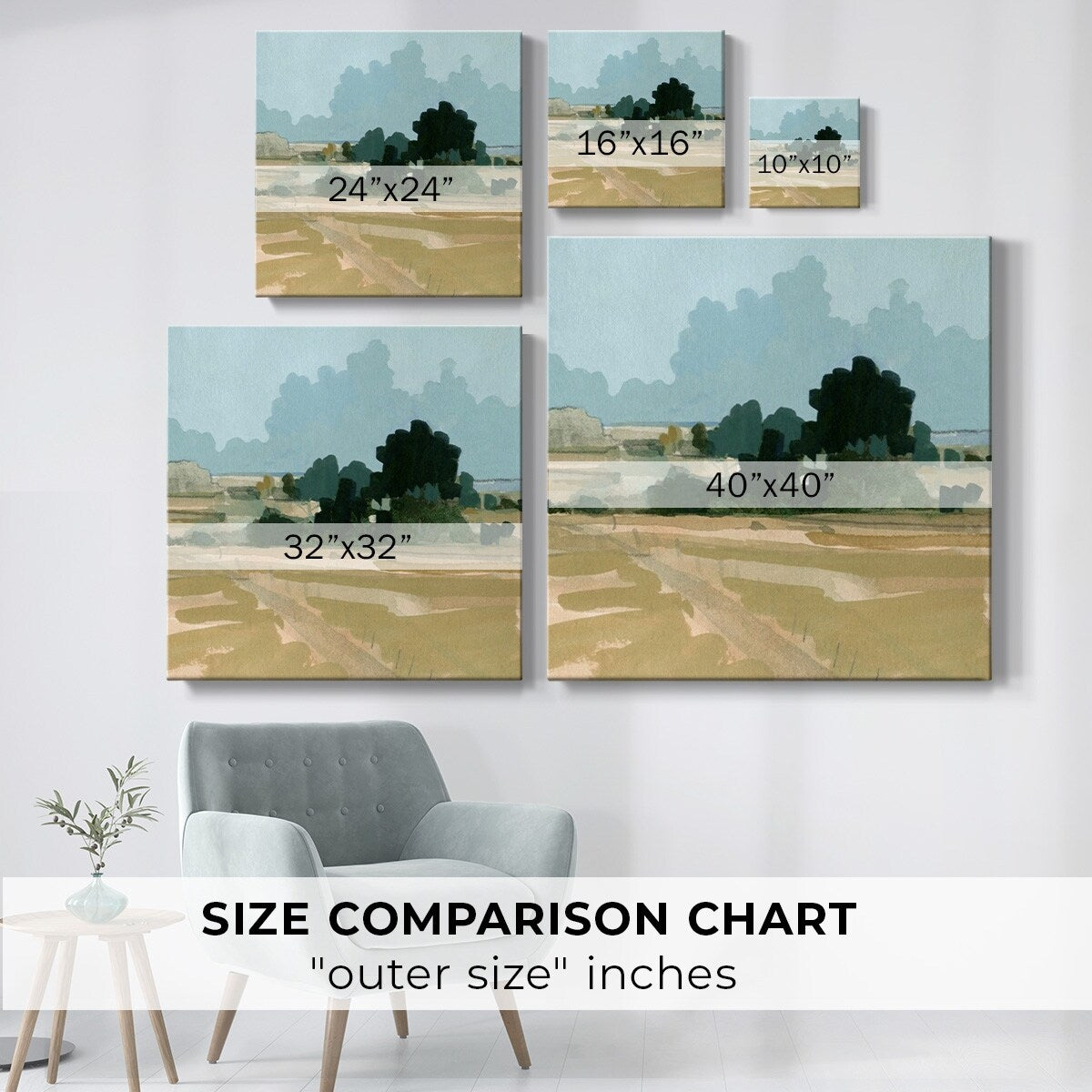 Muted Distant Shoreline II-Gallery Wrapped Canvas