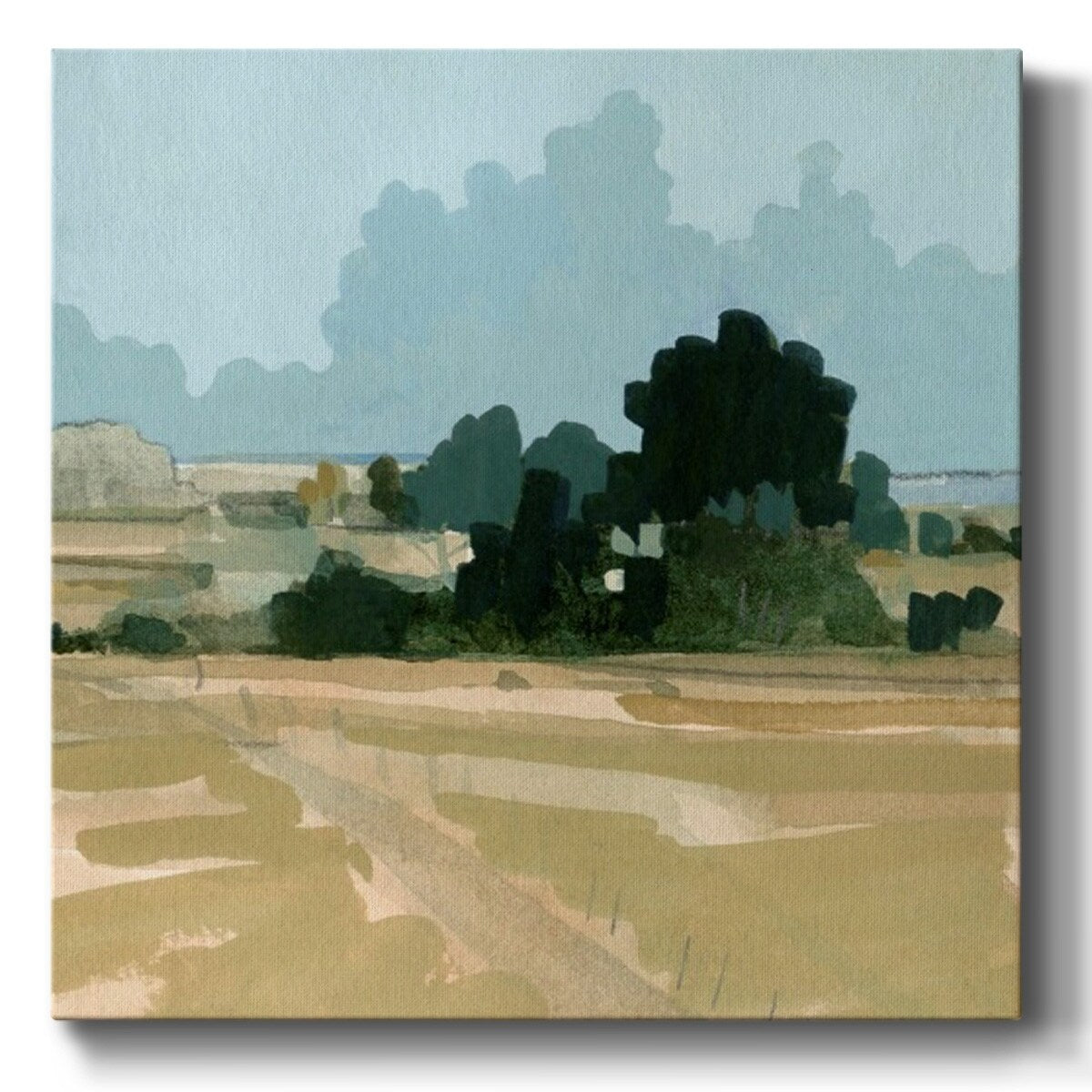 Muted Distant Shoreline II-Gallery Wrapped Canvas