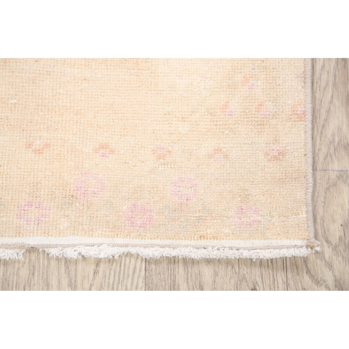 Muted Distressed Authentic Oushak Turkish Wool Area Rug Handmade - 1'8" x 3'11"
