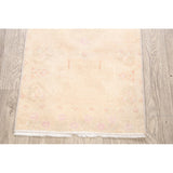 Muted Distressed Authentic Oushak Turkish Wool Area Rug Handmade - 1'8" x 3'11"