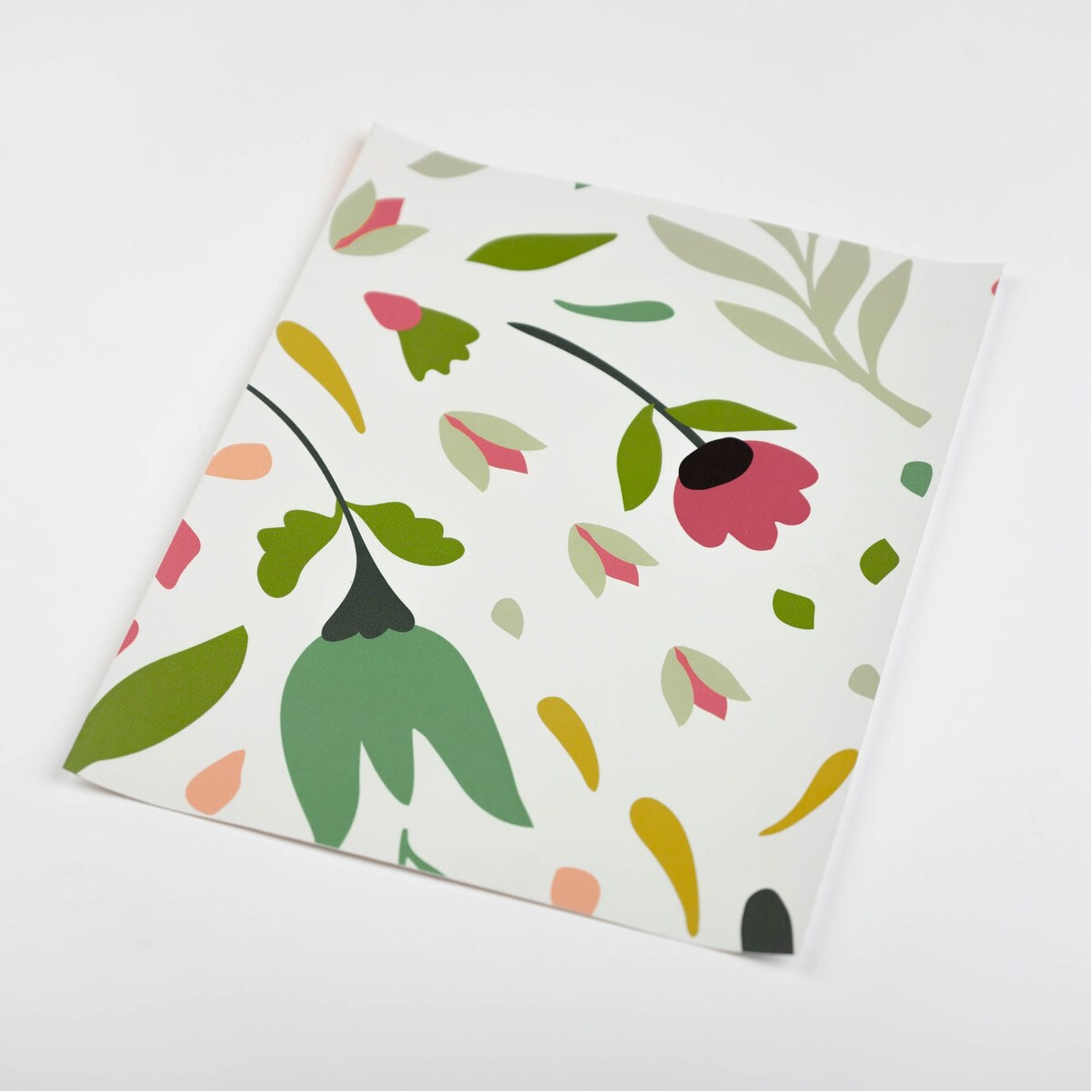Muted Garden Spring - Colorful Floral Removable Peel and Stick Canvas Texture Wallpaper