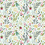 Muted Garden Spring - Colorful Floral Removable Peel and Stick Canvas Texture Wallpaper