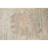 Muted Geometric Authentic Oushak Turkish Area Rug Wool Handmade - 9'0" x 11'10"