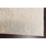Muted Geometric Authentic Oushak Turkish Area Rug Wool Handmade - 9'0" x 11'10"
