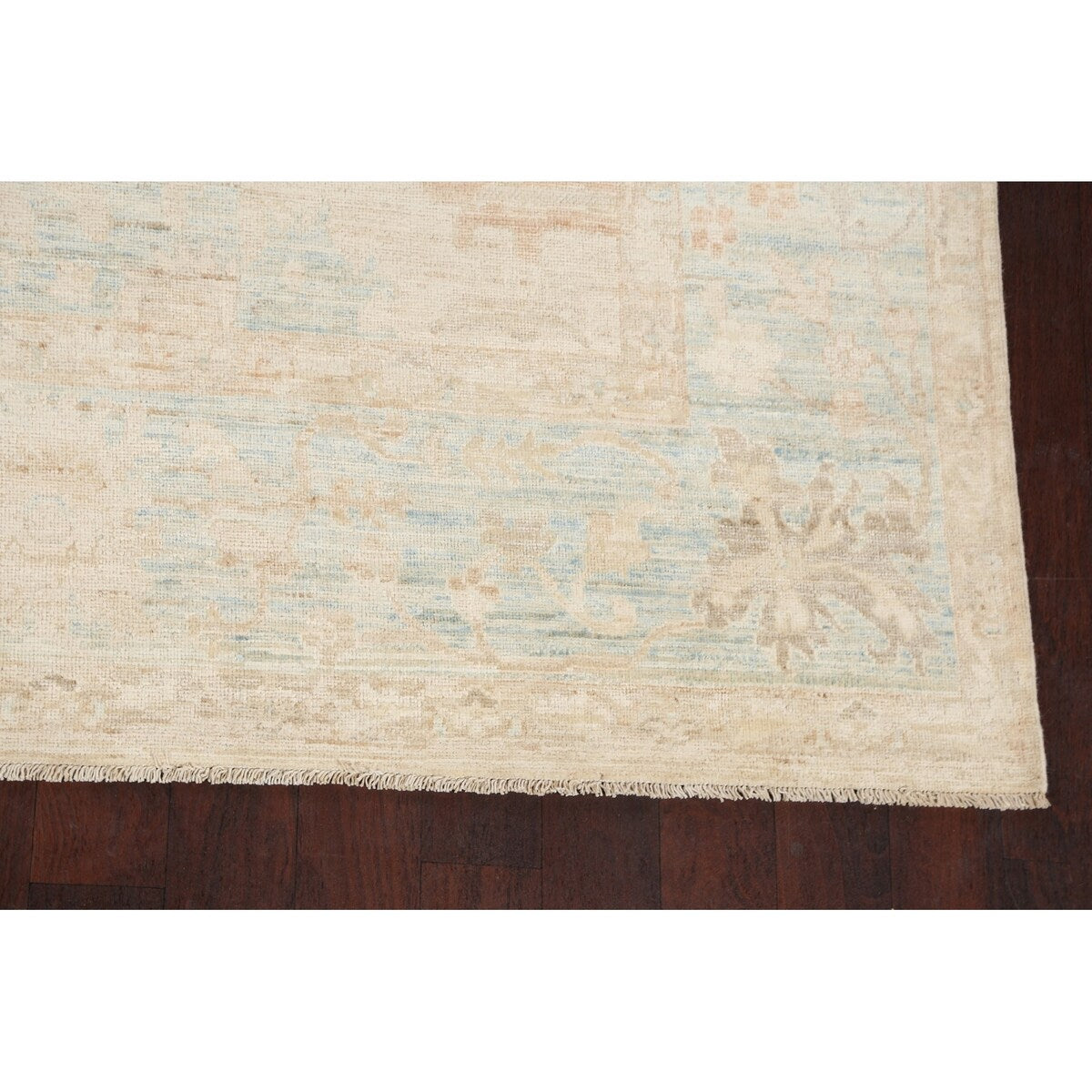 Muted Geometric Authentic Oushak Turkish Area Rug Wool Handmade - 9'0" x 11'10"