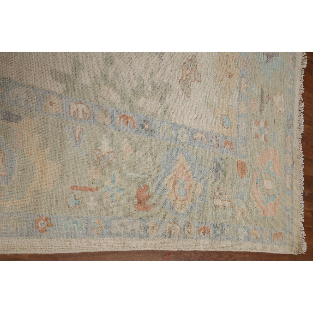 Muted Oushak Turkish Area Rug Handmade Wool Carpet - 9'1" x 11'10"