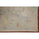 Muted Oushak Turkish Area Rug Handmade Wool Carpet - 9'1" x 11'10"