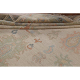 Muted Oushak Turkish Area Rug Handmade Wool Carpet - 9'1" x 11'10"
