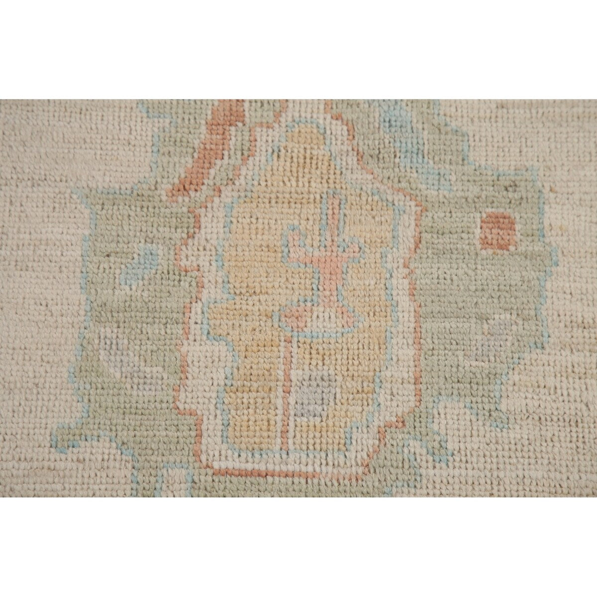Muted Oushak Turkish Area Rug Handmade Wool Carpet - 9'1" x 11'10"