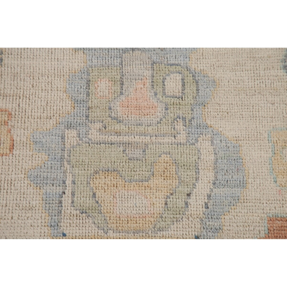 Muted Oushak Turkish Area Rug Handmade Wool Carpet - 9'1" x 11'10"