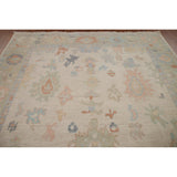 Muted Oushak Turkish Area Rug Handmade Wool Carpet - 9'1" x 11'10"