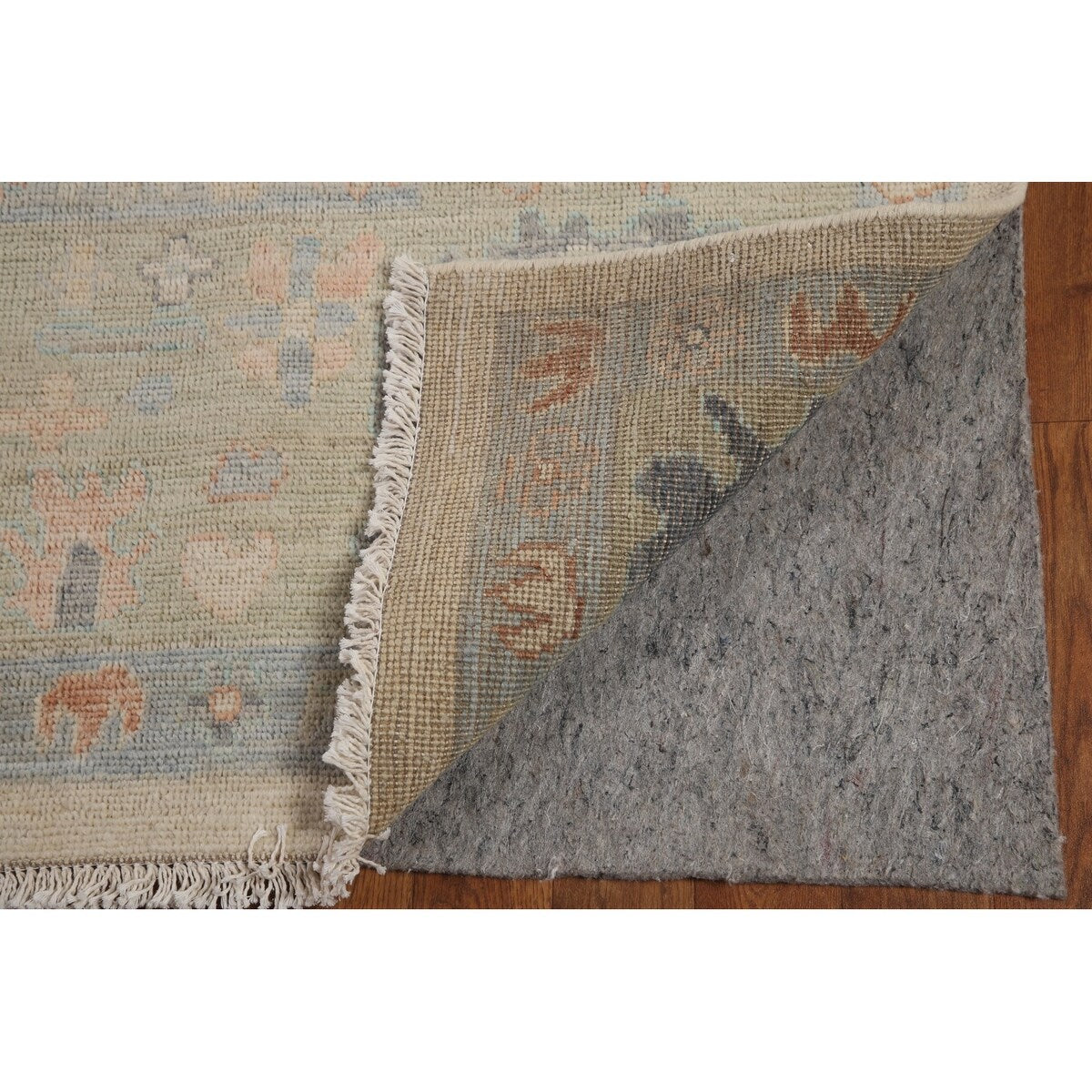 Muted Oushak Turkish Area Rug Handmade Wool Carpet - 9'1" x 11'10"