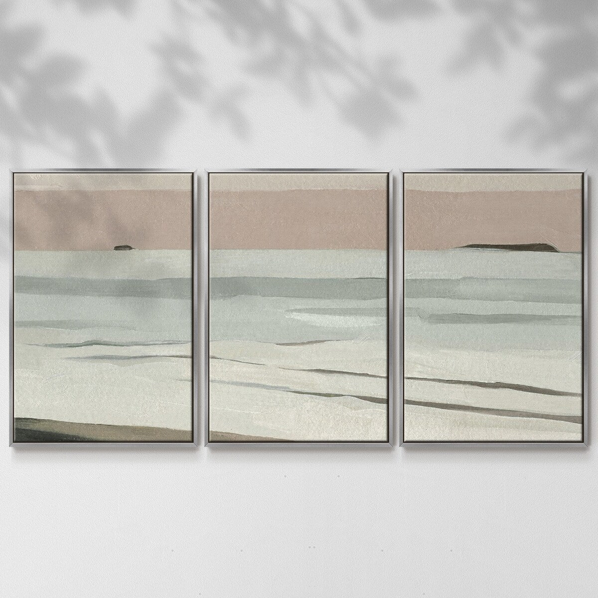 Muted Tonal Horizon II - Multi Piece Framed Canvas