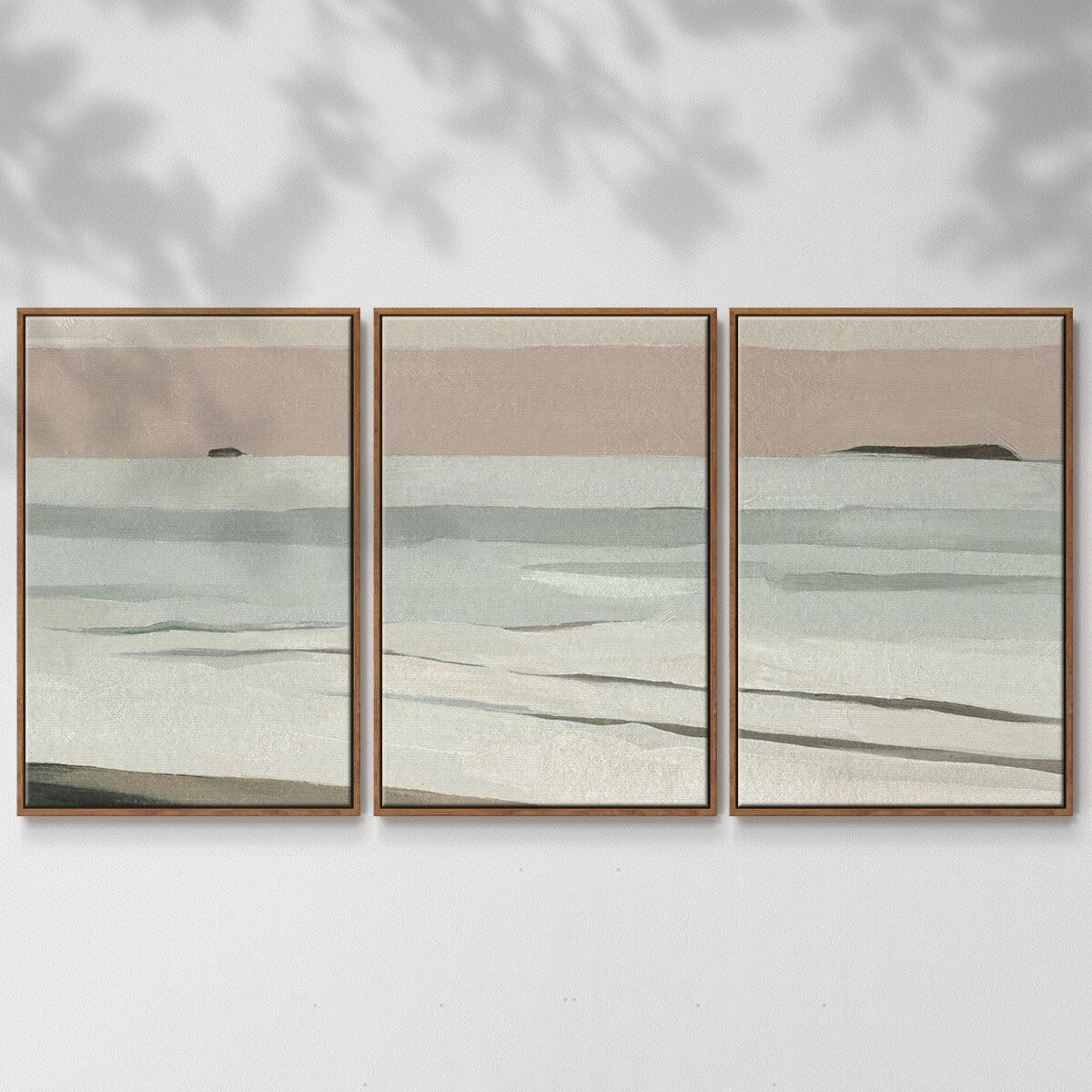 Muted Tonal Horizon II - Multi Piece Framed Canvas