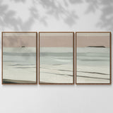 Muted Tonal Horizon II - Multi Piece Framed Canvas
