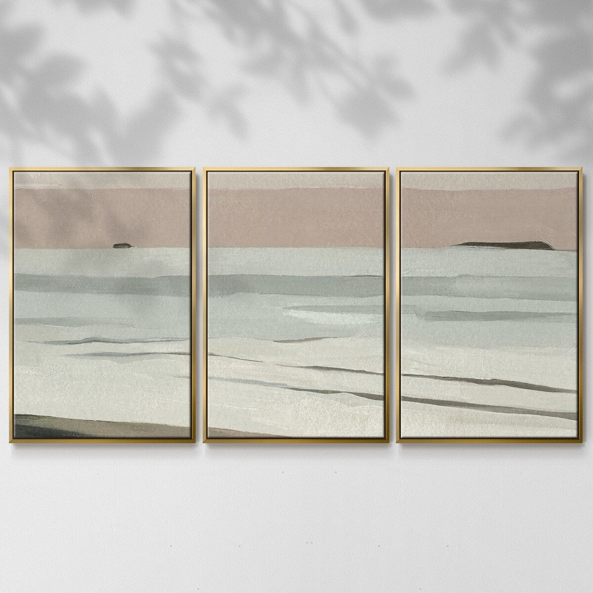 Muted Tonal Horizon II - Multi Piece Framed Canvas