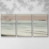 Muted Tonal Horizon II - Multi Piece Framed Canvas