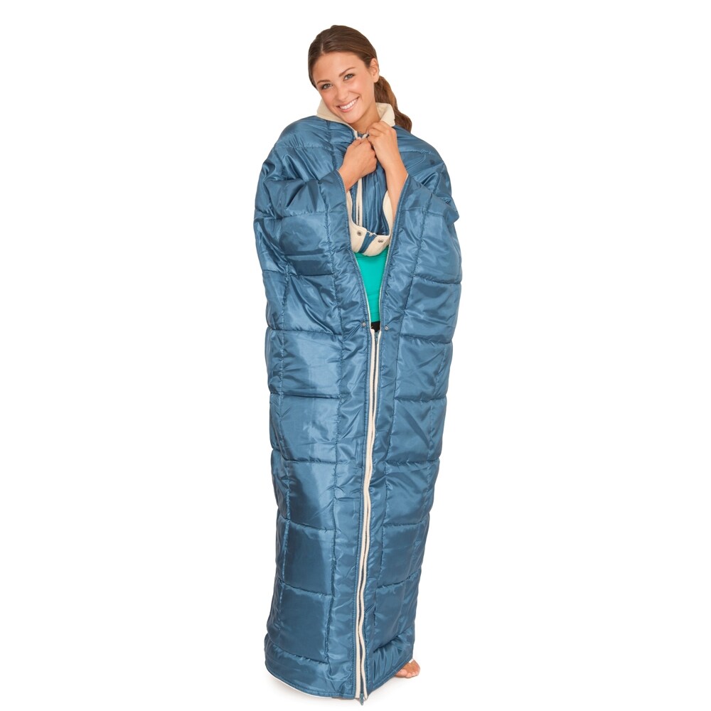 My Cozy Couch Blanket Wrap 3-in-1 Lounging Blanket Wrap with Arm Sleeves