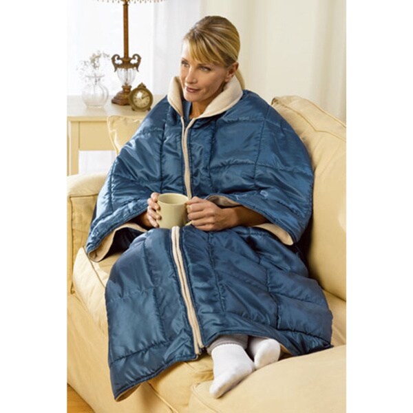 My Cozy Couch Blanket Wrap 3-in-1 Lounging Blanket Wrap with Arm Sleeves