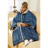 My Cozy Couch Blanket Wrap 3-in-1 Lounging Blanket Wrap with Arm Sleeves