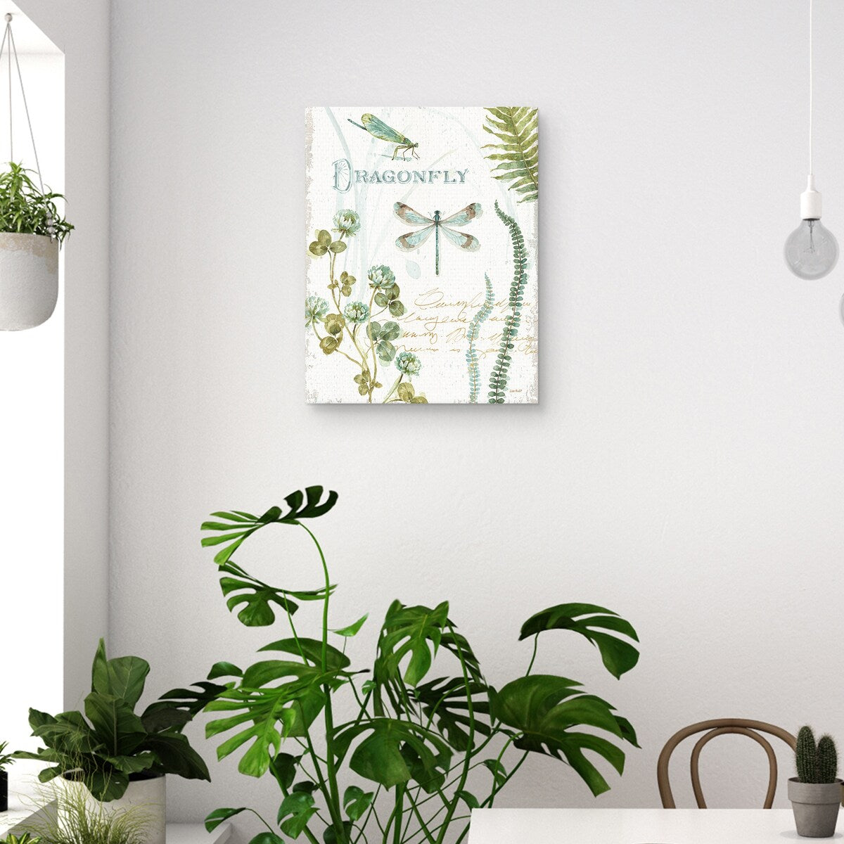My Greenhouse Botanical Dragonfly by Lisa Audit Canvas Art Print