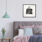 My Lucky Bag Black, French Glam Purse Modern Black Canvas Wall Art Print for Bedroom
