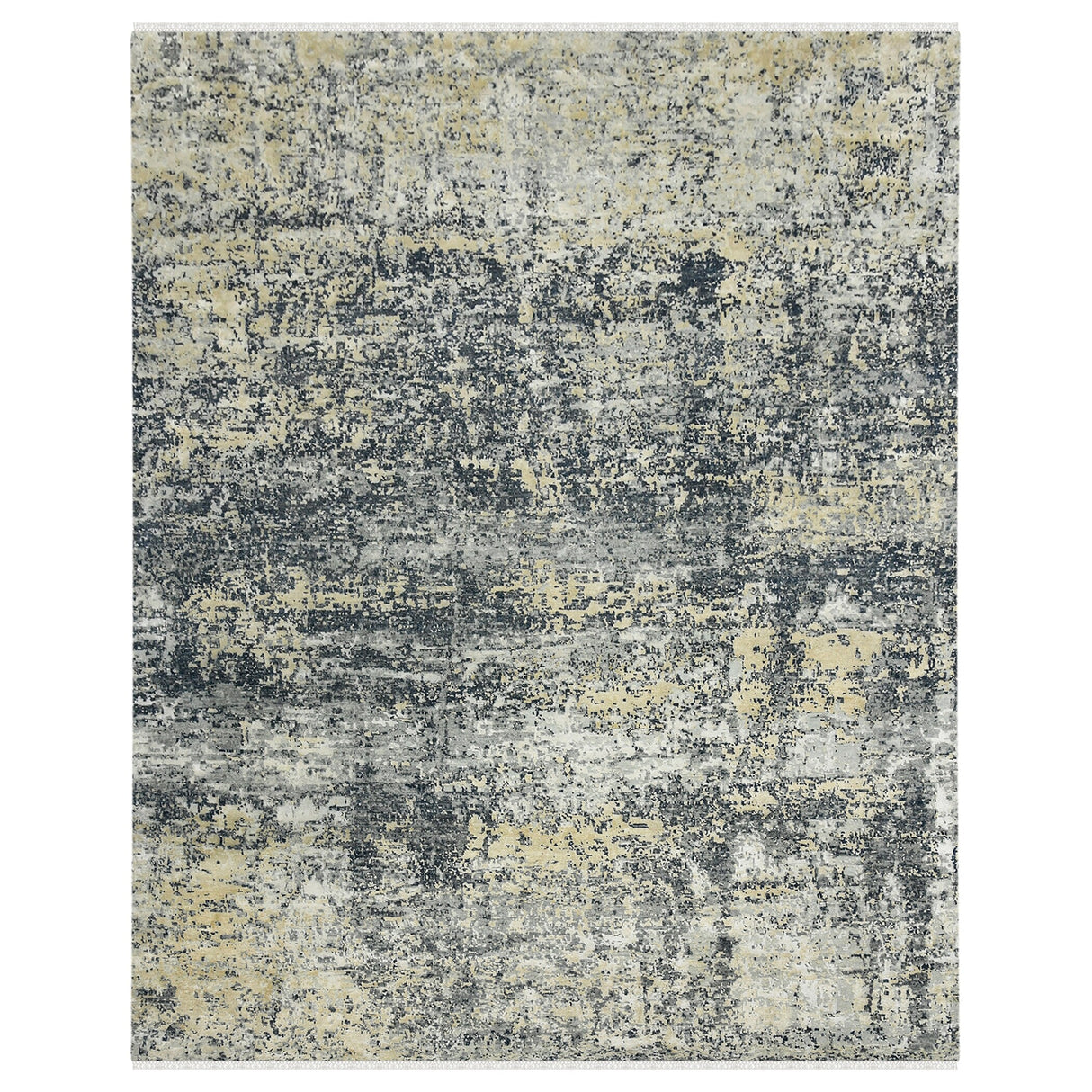 Mystique Gray and Gold Abstract Area Rug - 8' x 10'