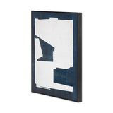NADAAL STUDIOS Beatrix, Canvas Art with Black Pine Wood Frame, Navy