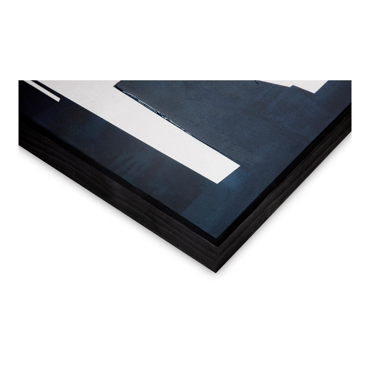 NADAAL STUDIOS Beatrix, Canvas Art with Black Pine Wood Frame, Navy