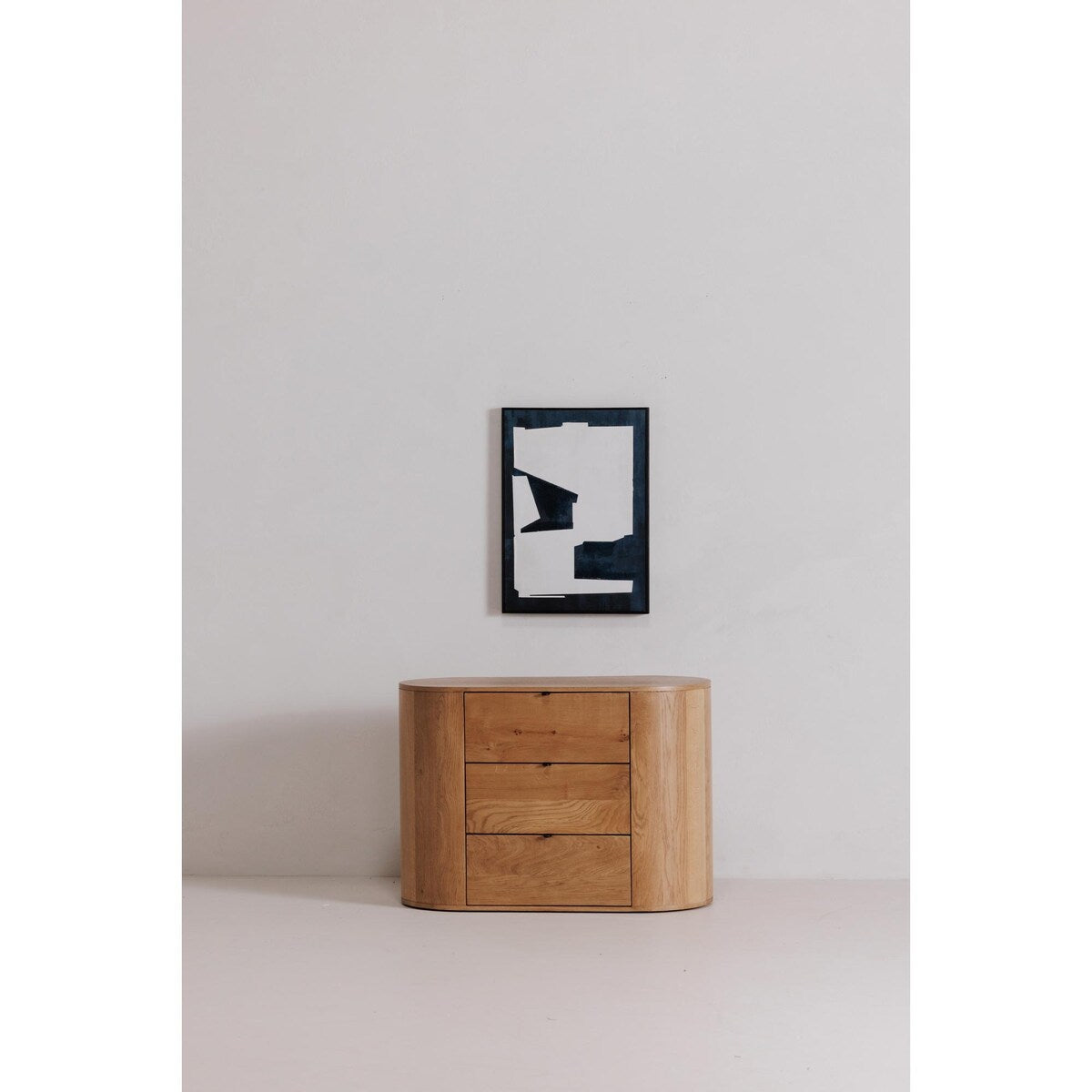 NADAAL STUDIOS Beatrix, Canvas Art with Black Pine Wood Frame, Navy