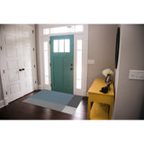 NAUTICAL GEO BLUE & GREY Indoor Door Mat By Greg Conte