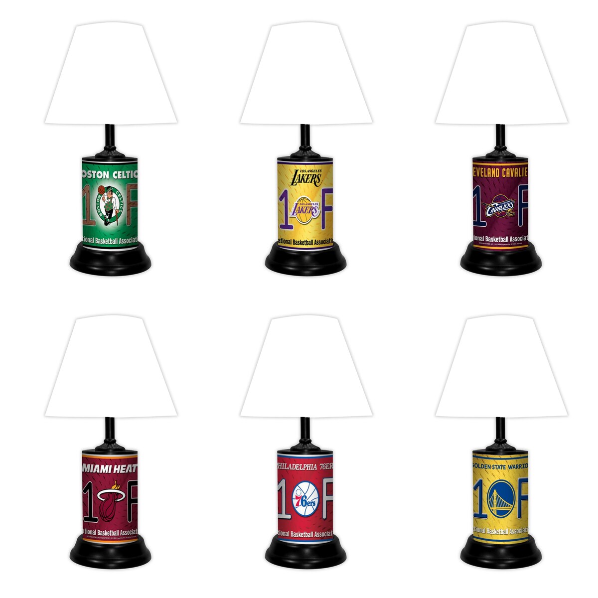 NBA 18-inch Desk/Table Lamp with Shade, #1 Fan with Team Logo - Chicago Bulls - 18x10x10
