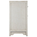 Handmade NES White Nature Motifs Oriental End Table (China)