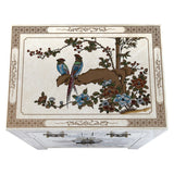 Handmade NES White Nature Motifs Oriental End Table (China)
