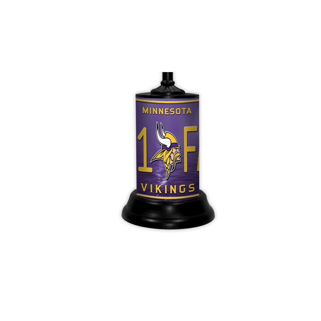 NFL 18-inch Desk/Table Lamp with Shade, #1 Fan with Team Logo, Minnesota Vikings - 18x10x10
